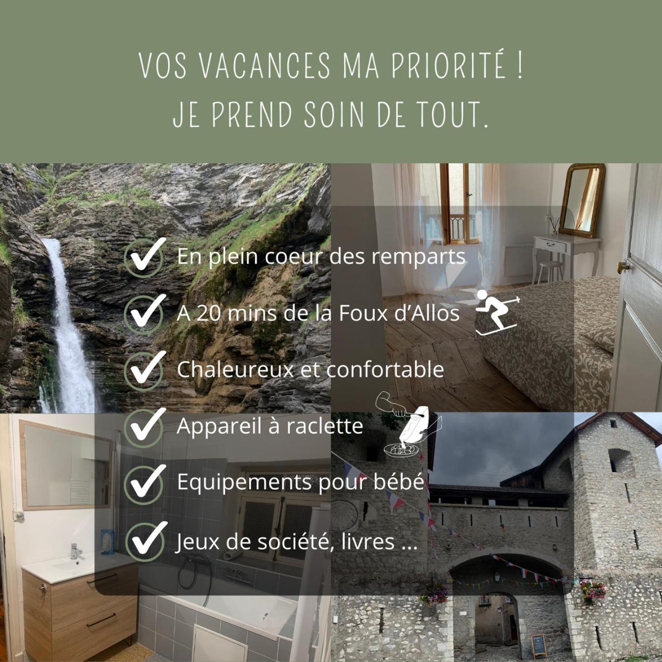 Maison Familiale Des Remparts Colmars Eksteriør billede